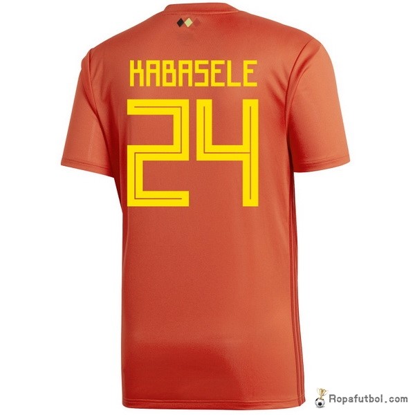 Camiseta Belgica Replica Primera Ropa Kabasele 2018 Rojo